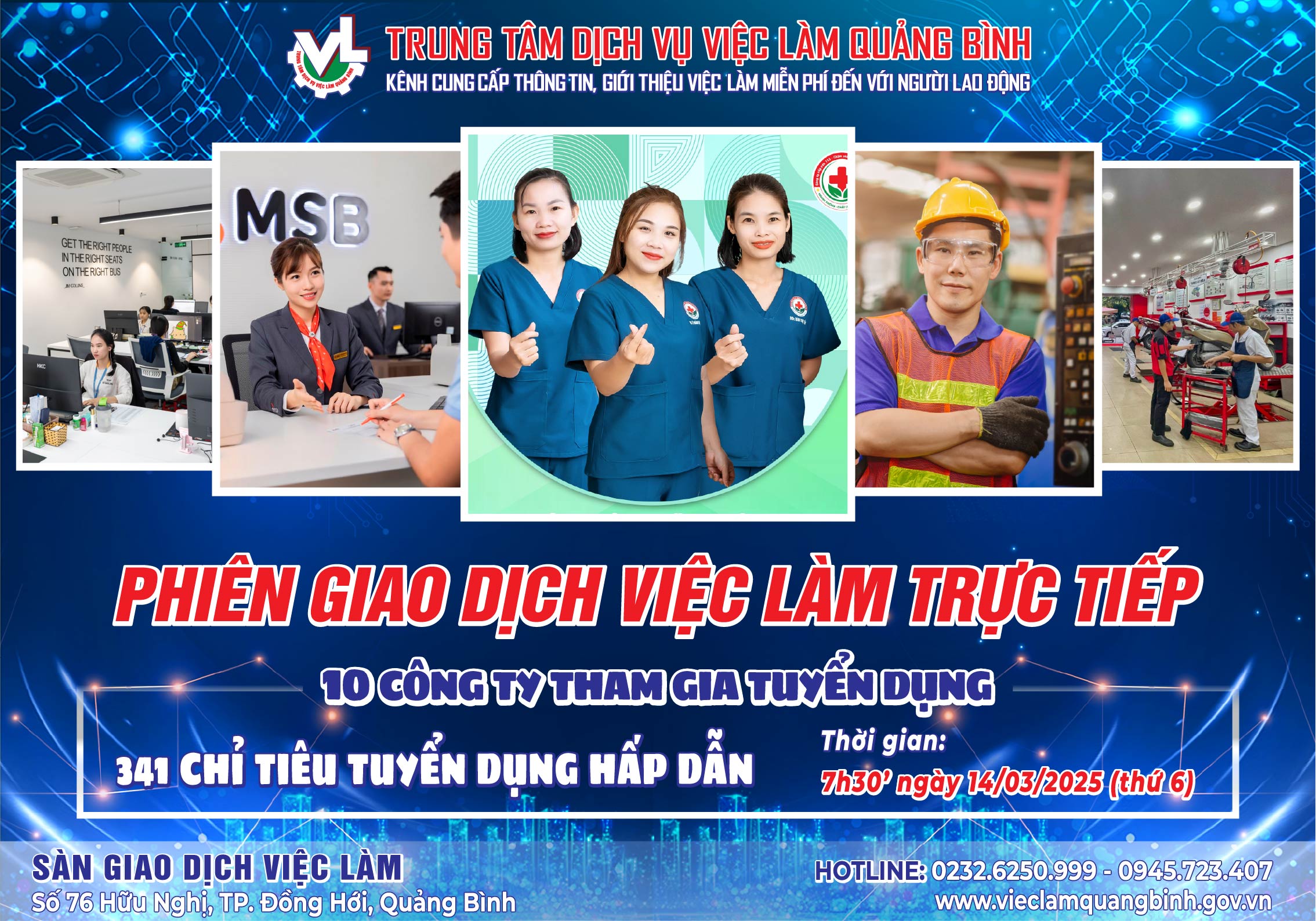 PHIÊN GIAO DỊCH VIỆC LÀM NGÀY 14/03/2025