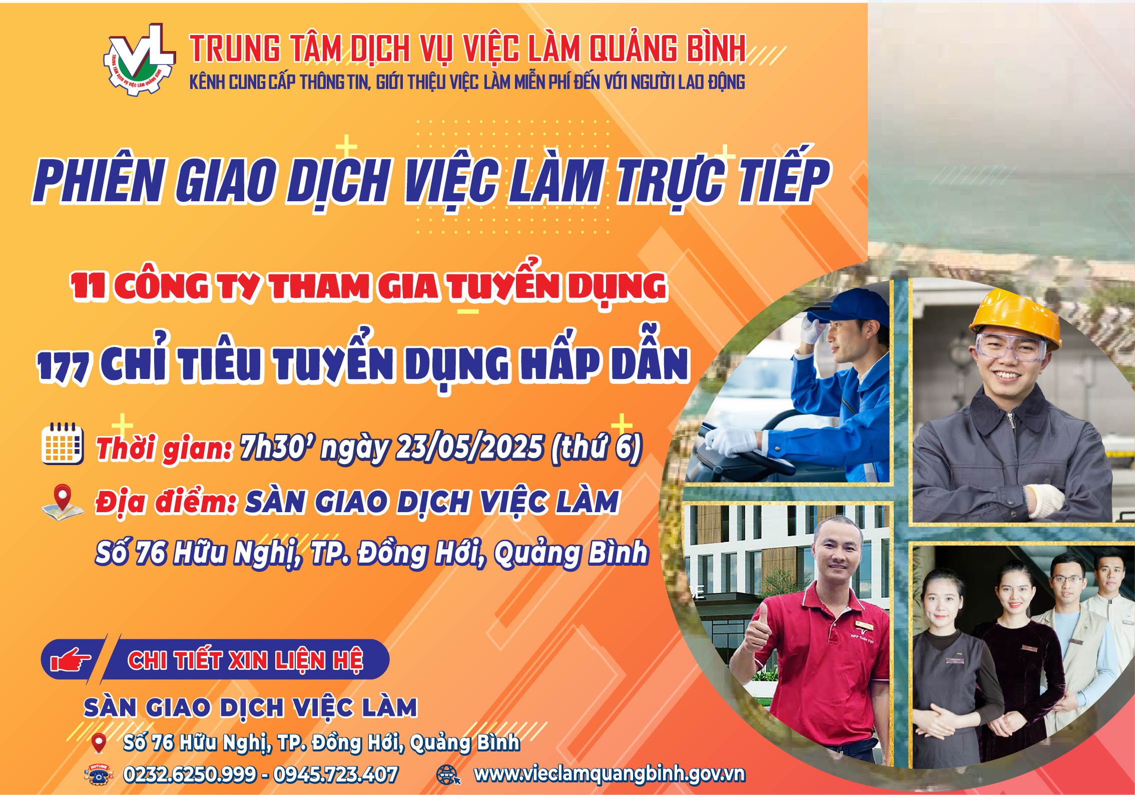 PHIÊN GIAO DỊCH VIỆC LÀM ĐỊNH KỲ NGÀY 23/05/2025